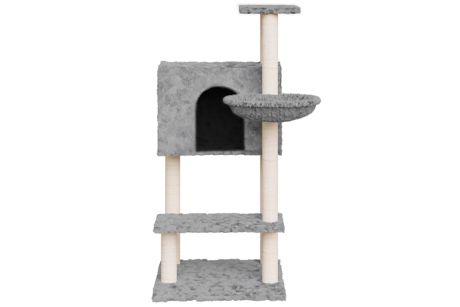 Cat Tree With Sisal Scratching Posts Light Grey 1085 Cm-4