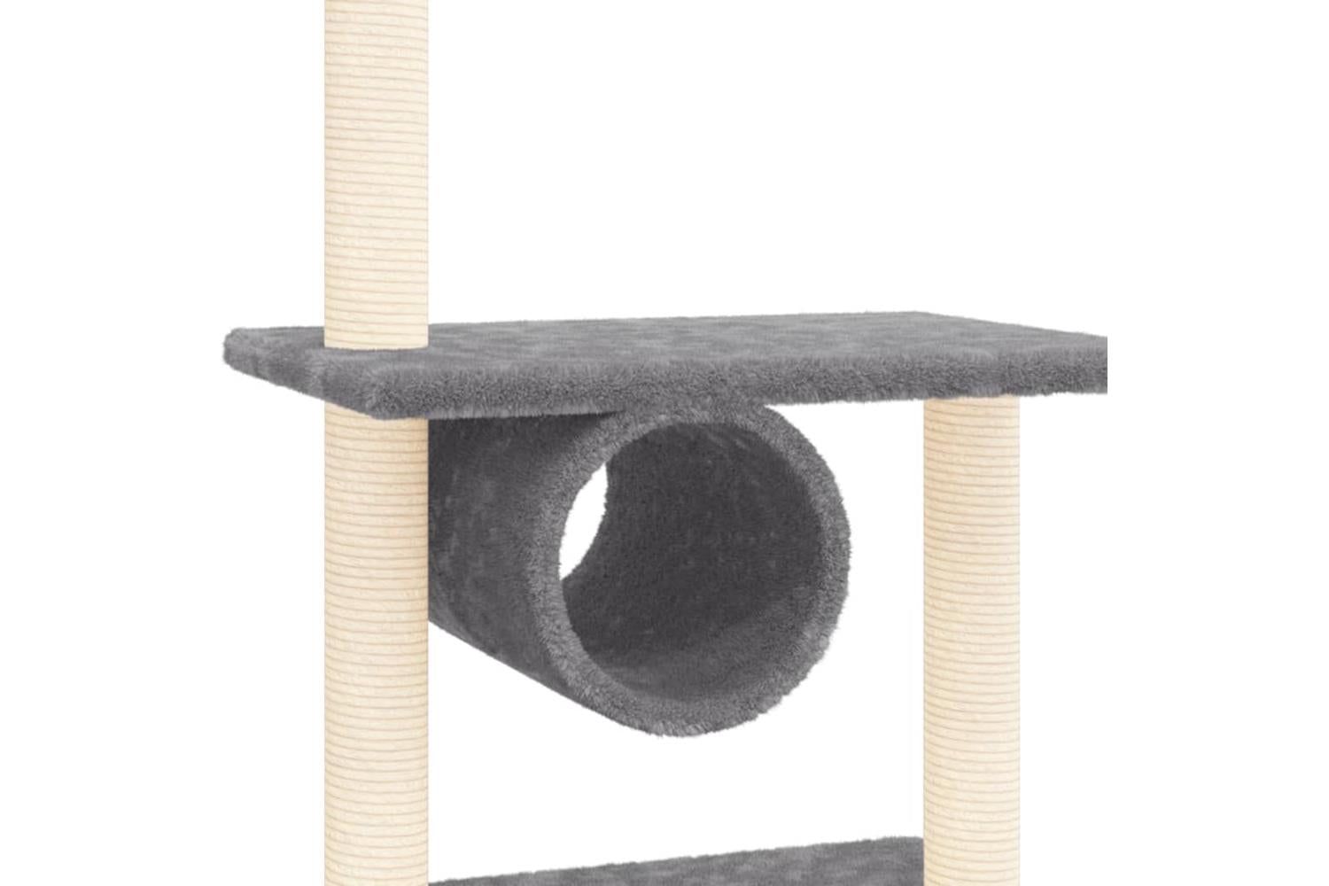 Cat Tree With Sisal Scratching Posts Dark Grey 279 Cm-6
