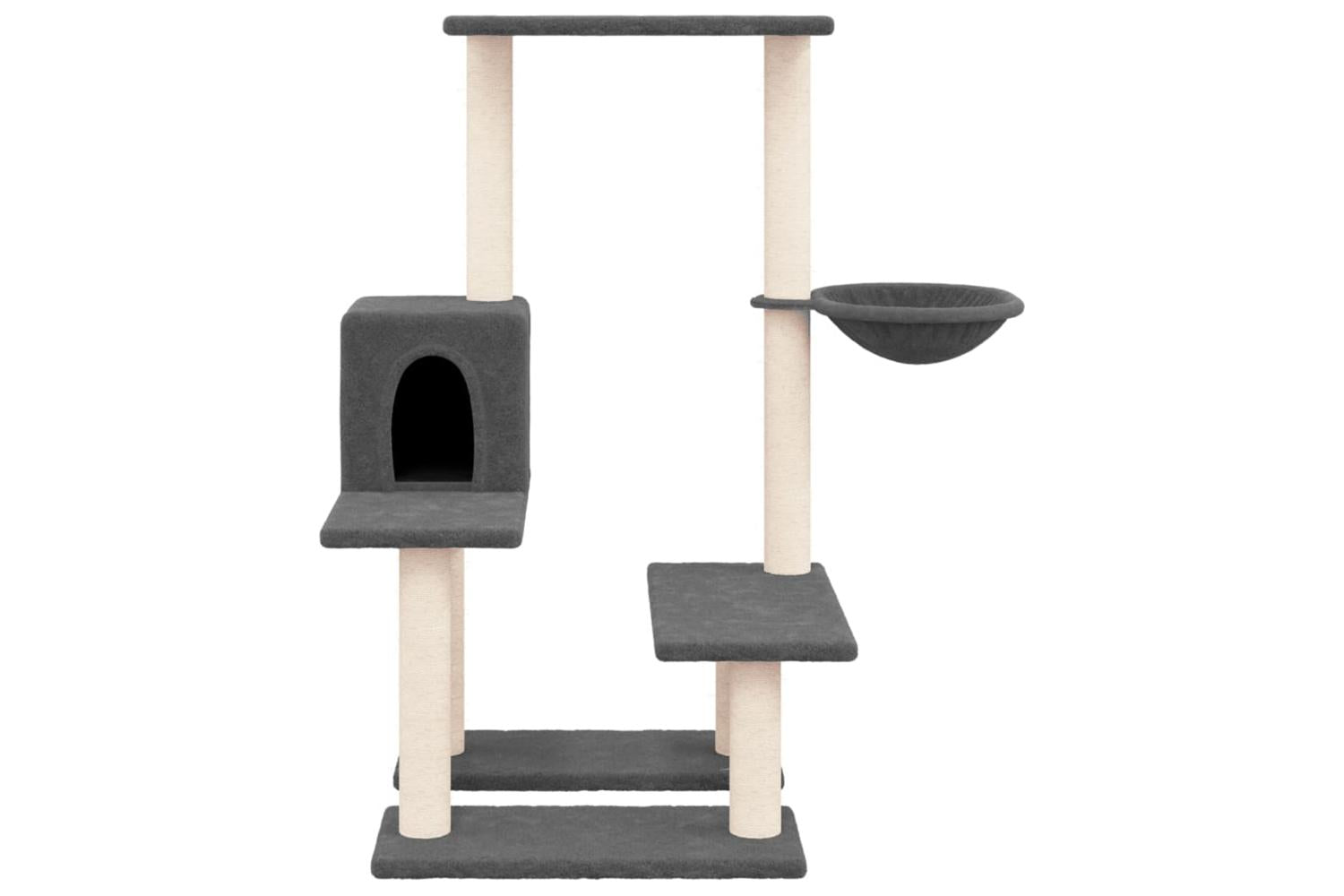 Cat Tree With Sisal Scratching Posts Dark Grey 945 Cm-3