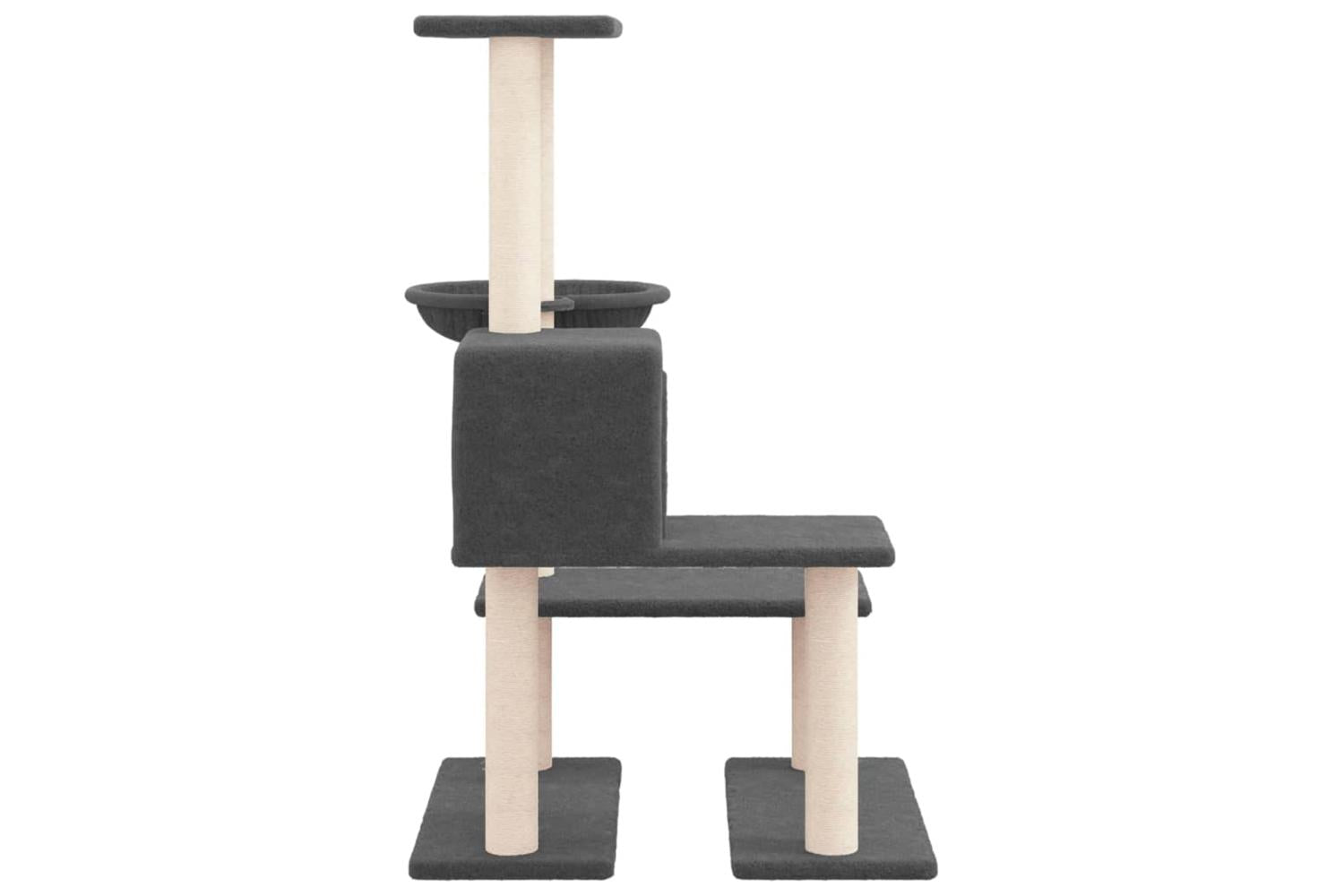 Cat Tree With Sisal Scratching Posts Dark Grey 945 Cm-4