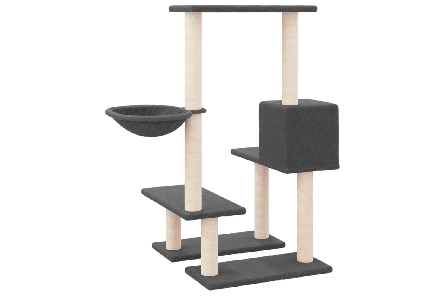 Cat Tree With Sisal Scratching Posts Dark Grey 945 Cm-5