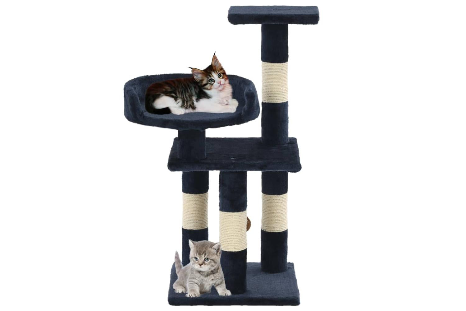 Cat Tree With Sisal Scratching Posts 65 Cm Blue-2