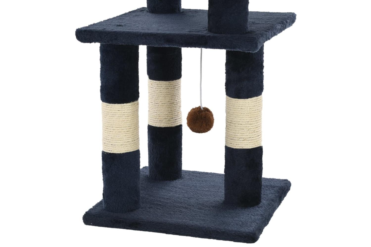 Cat Tree With Sisal Scratching Posts 65 Cm Blue-5