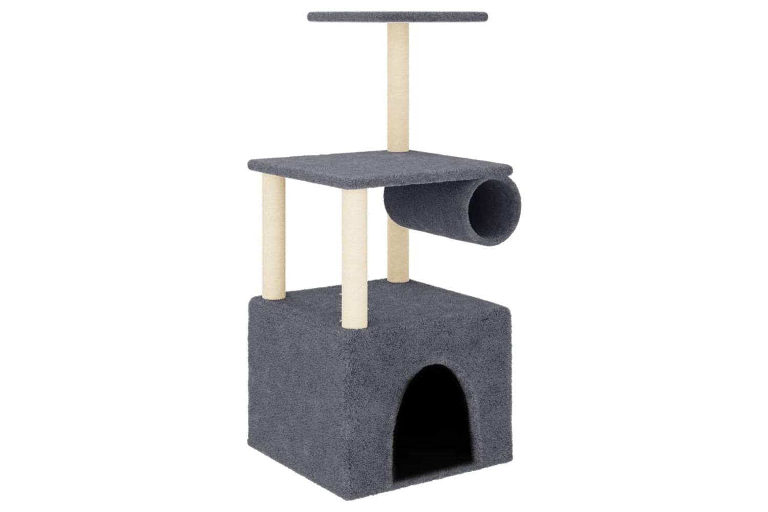Cat Tree With Sisal Scratching Posts Dark Grey 1095 Cm-2