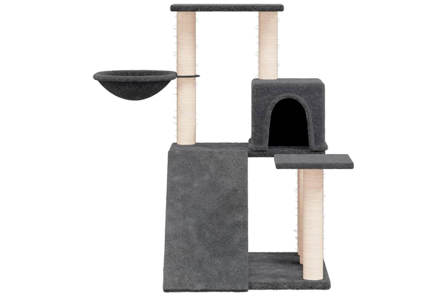 Cat Tree With Sisal Scratching Posts Dark Grey 82 Cm-3