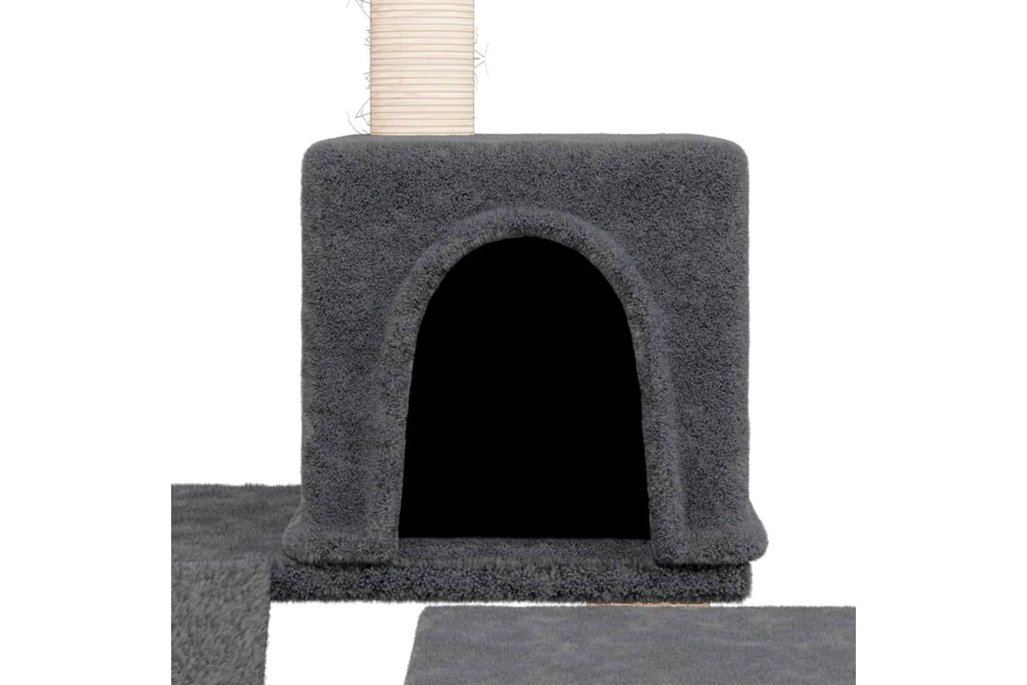 Cat Tree With Sisal Scratching Posts Dark Grey 82 Cm-6