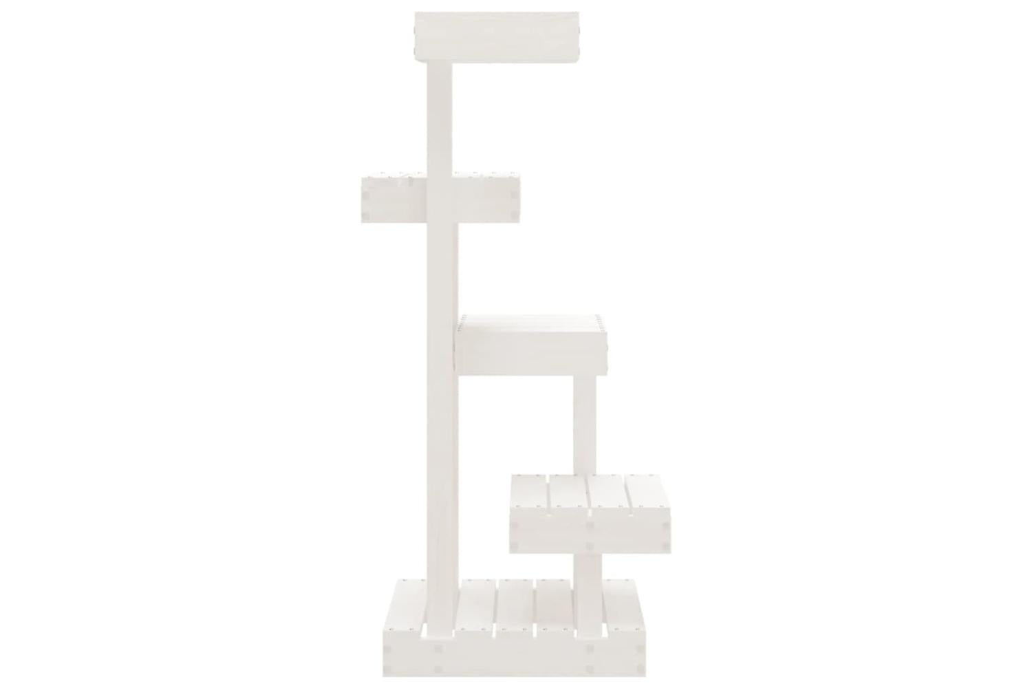 Cat Tree White 455x49x103 Cm Solid Wood Pine-5