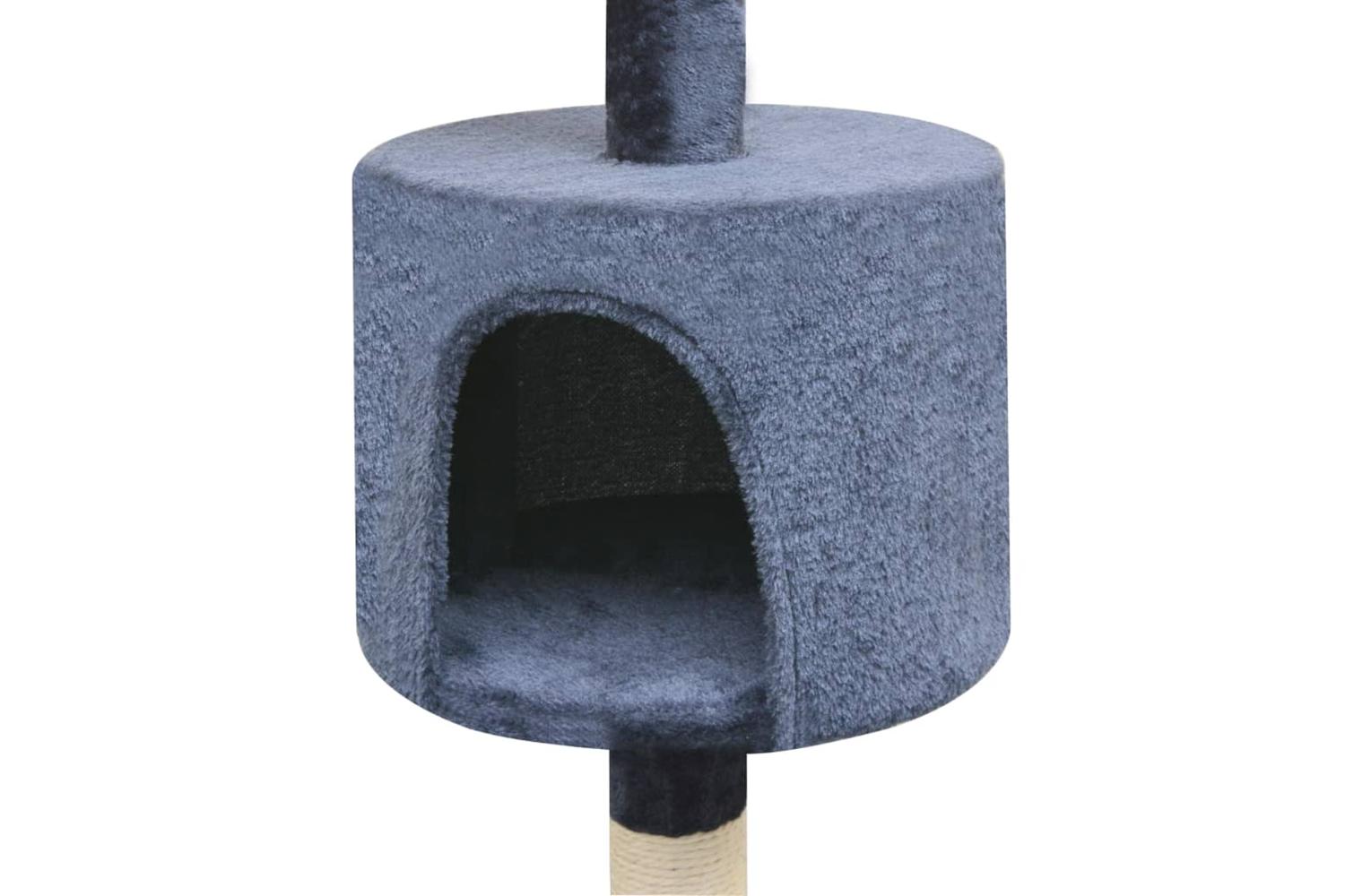 Cat Tree With Sisal Scratching Posts 125 Cm Dark Blue-3