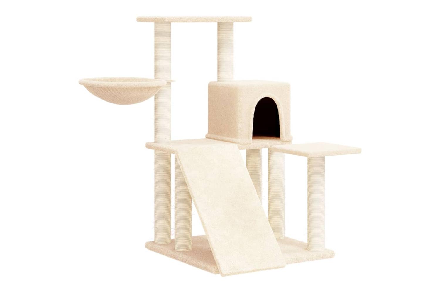 Cat Tree With Sisal Scratching Posts Cream 82 Cm-2