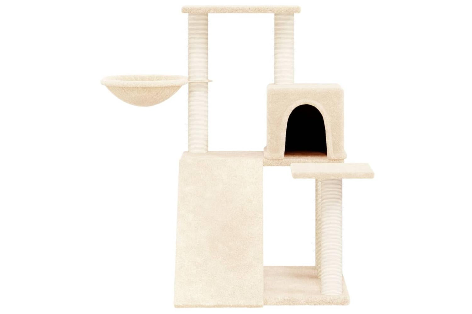 Cat Tree With Sisal Scratching Posts Cream 82 Cm-3