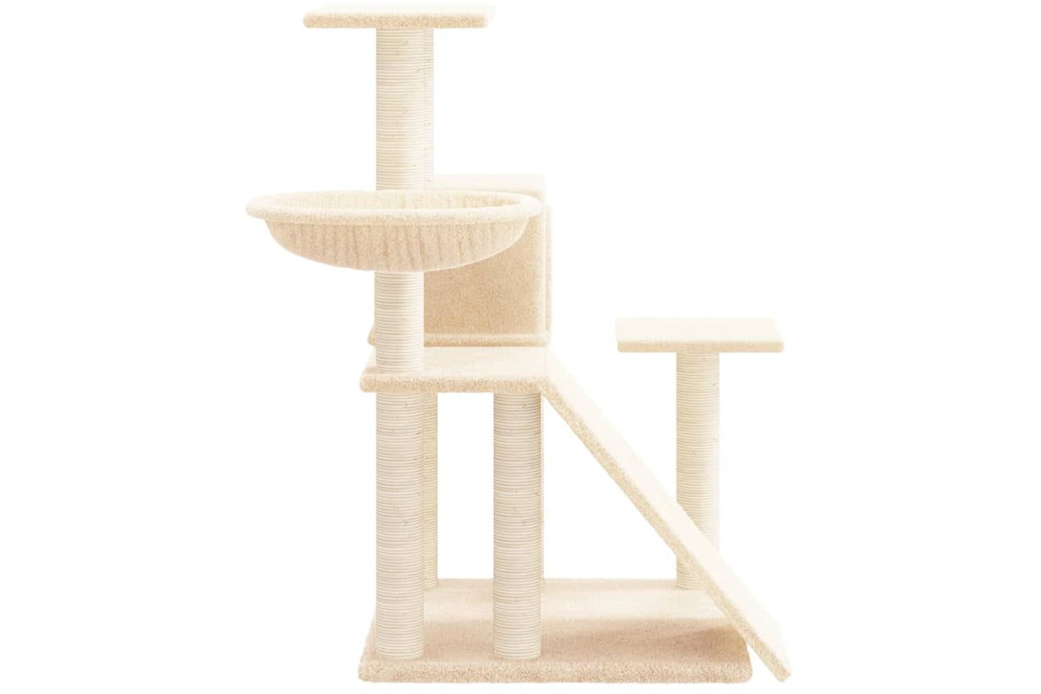 Cat Tree With Sisal Scratching Posts Cream 82 Cm-4