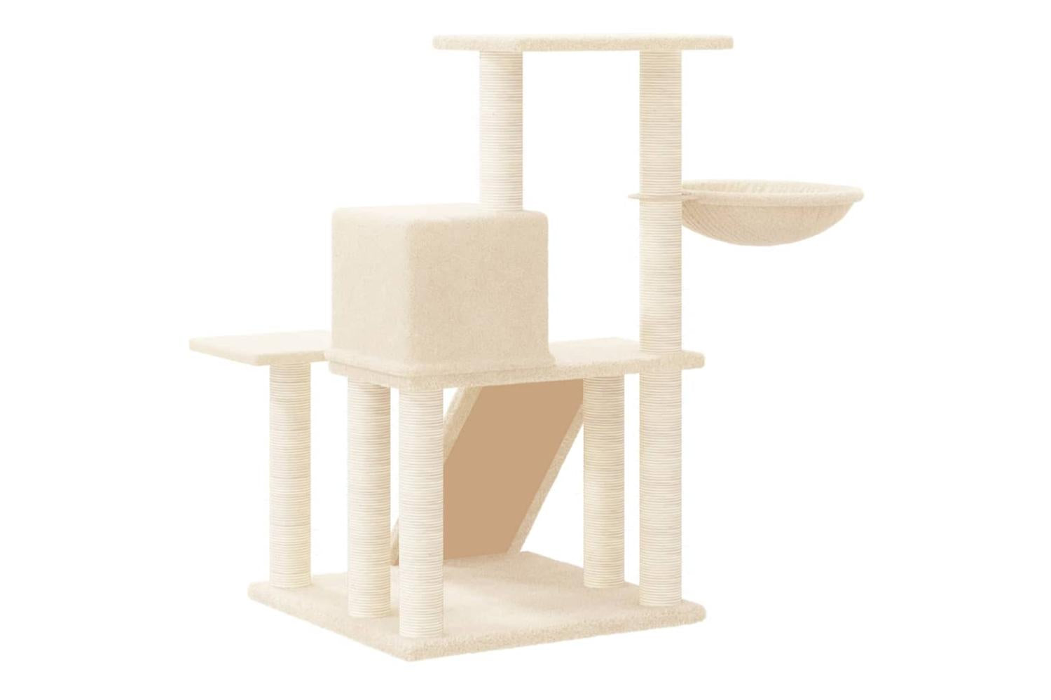 Cat Tree With Sisal Scratching Posts Cream 82 Cm-5