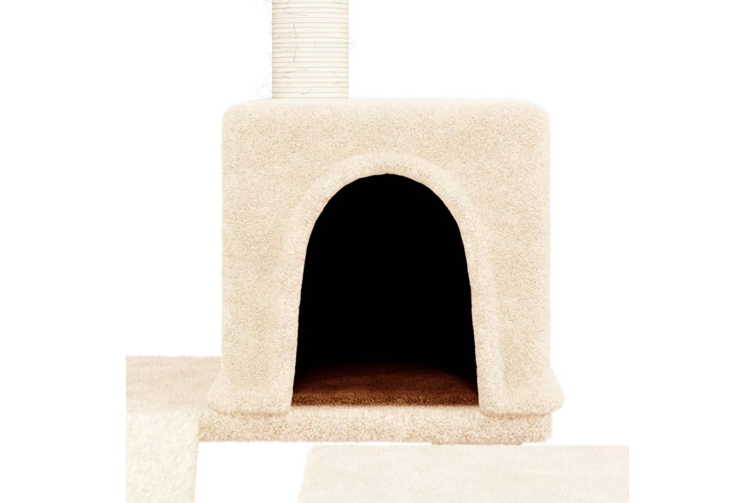 Cat Tree With Sisal Scratching Posts Cream 82 Cm-6