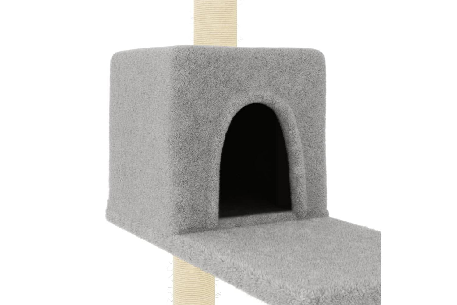 Cat Tree With Sisal Scratching Posts Light Grey 95 Cm-6