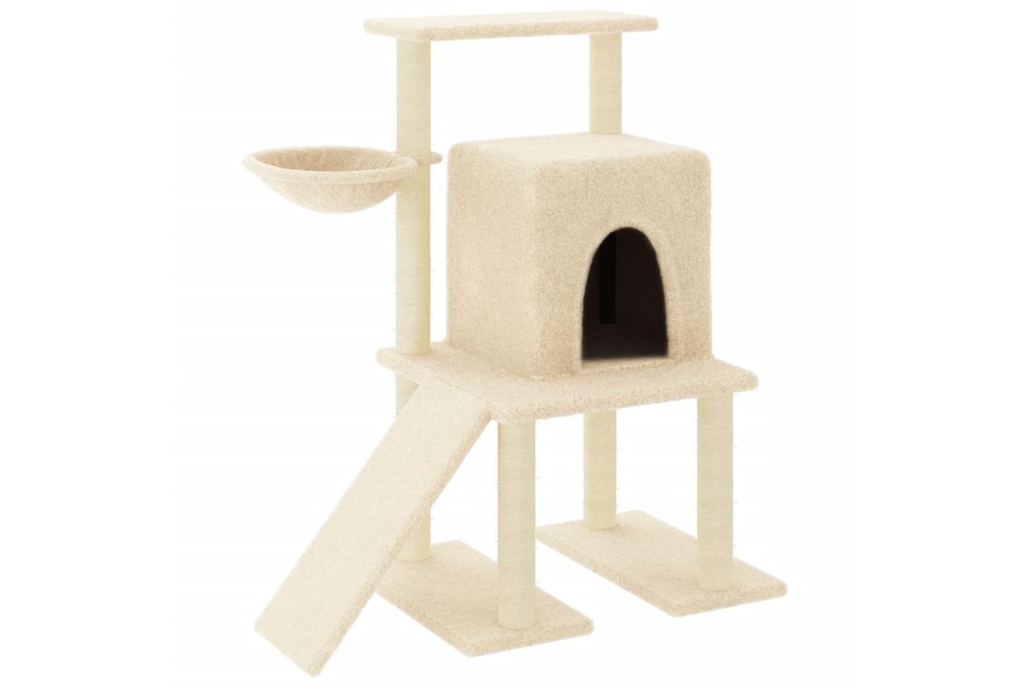Cat Tree With Sisal Scratching Posts Cream 965 Cm-2