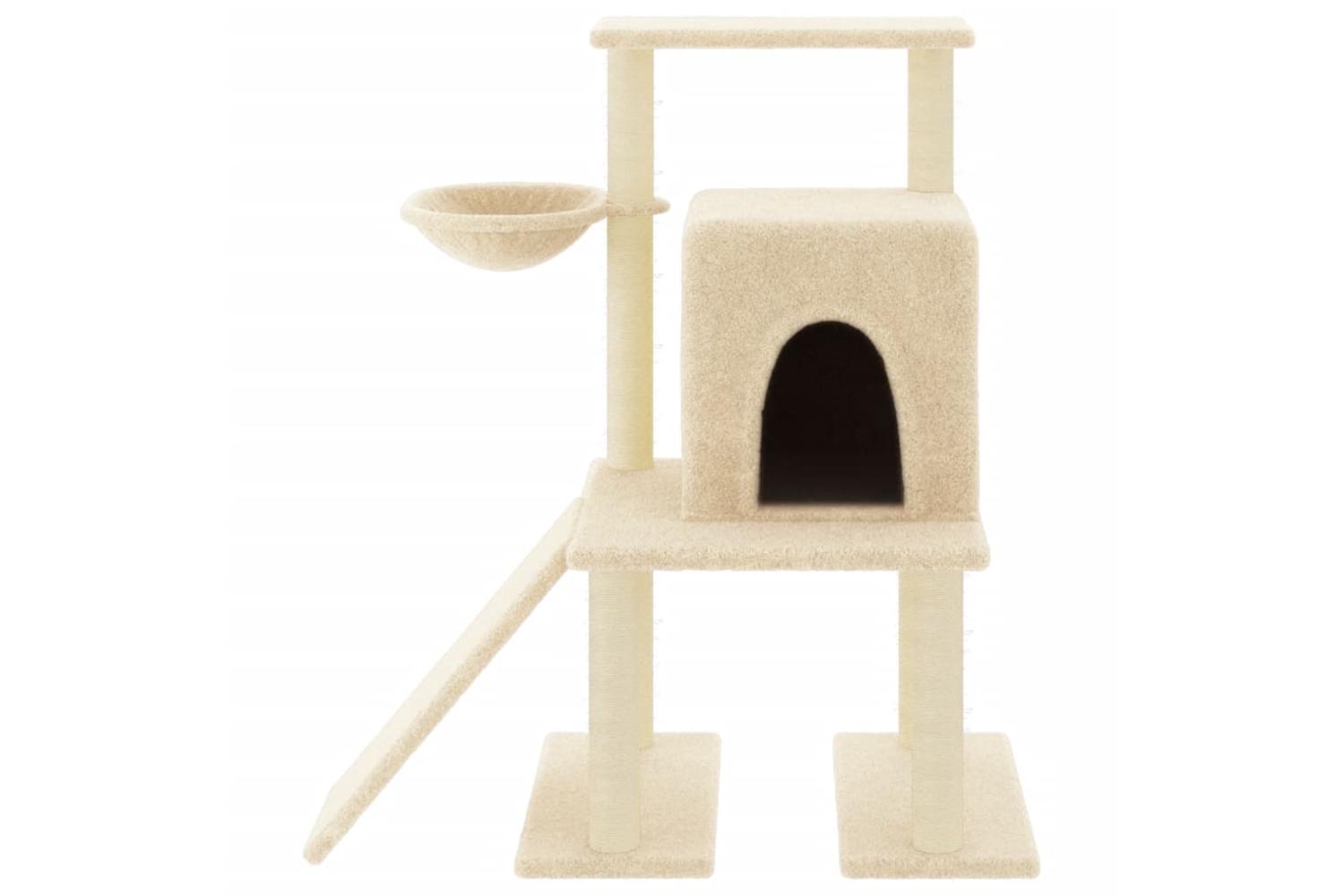 Cat Tree With Sisal Scratching Posts Cream 965 Cm-3