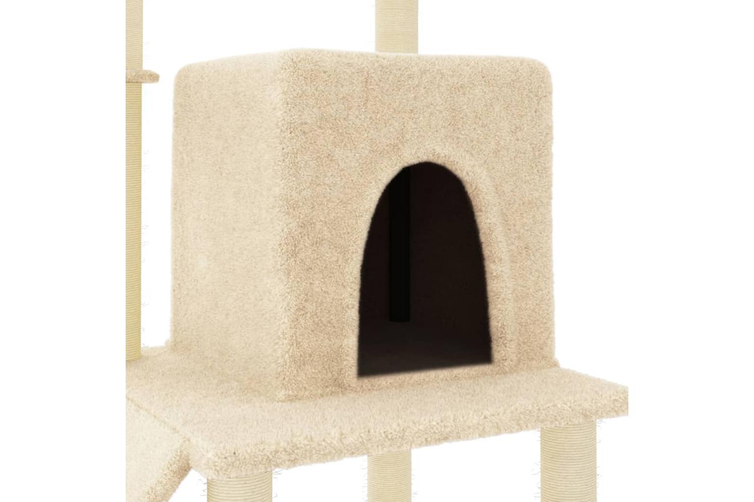 Cat Tree With Sisal Scratching Posts Cream 965 Cm-6