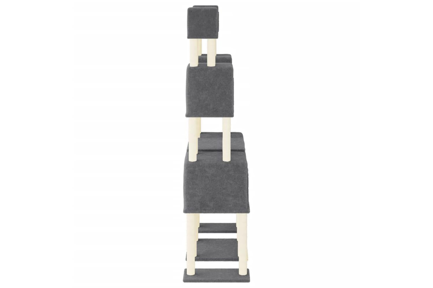 Cat Tree With Sisal Scratching Posts Dark Grey 199 Cm-4