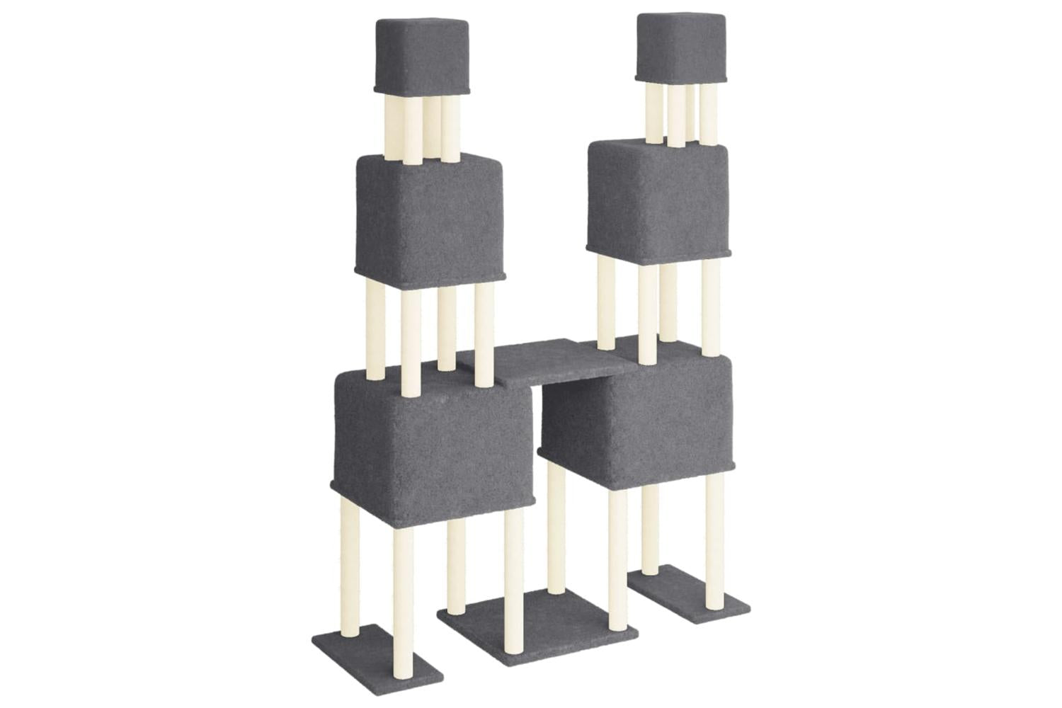 Cat Tree With Sisal Scratching Posts Dark Grey 199 Cm-5