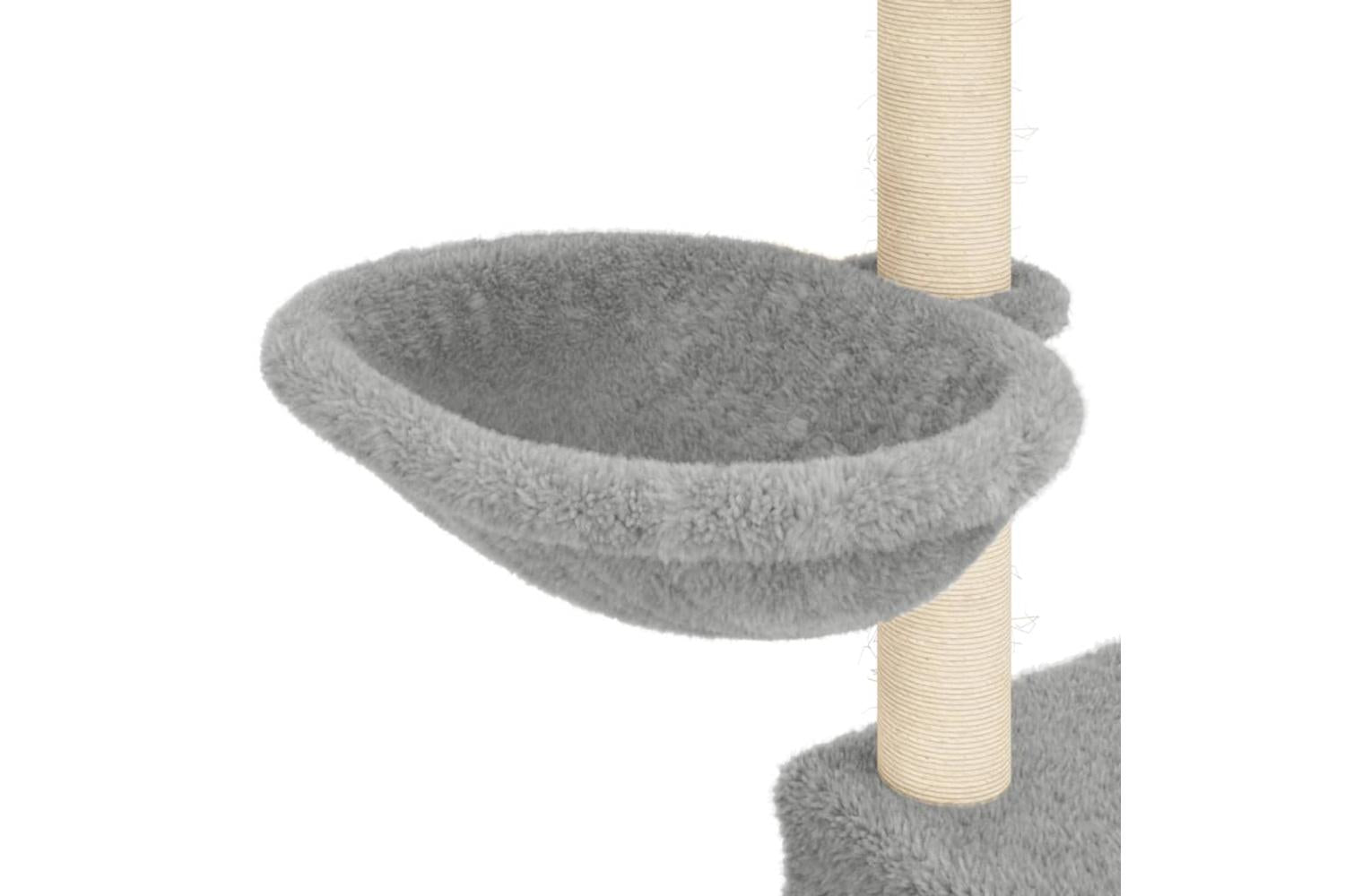 Cat Tree With Sisal Scratching Posts Light Grey 83 Cm-8