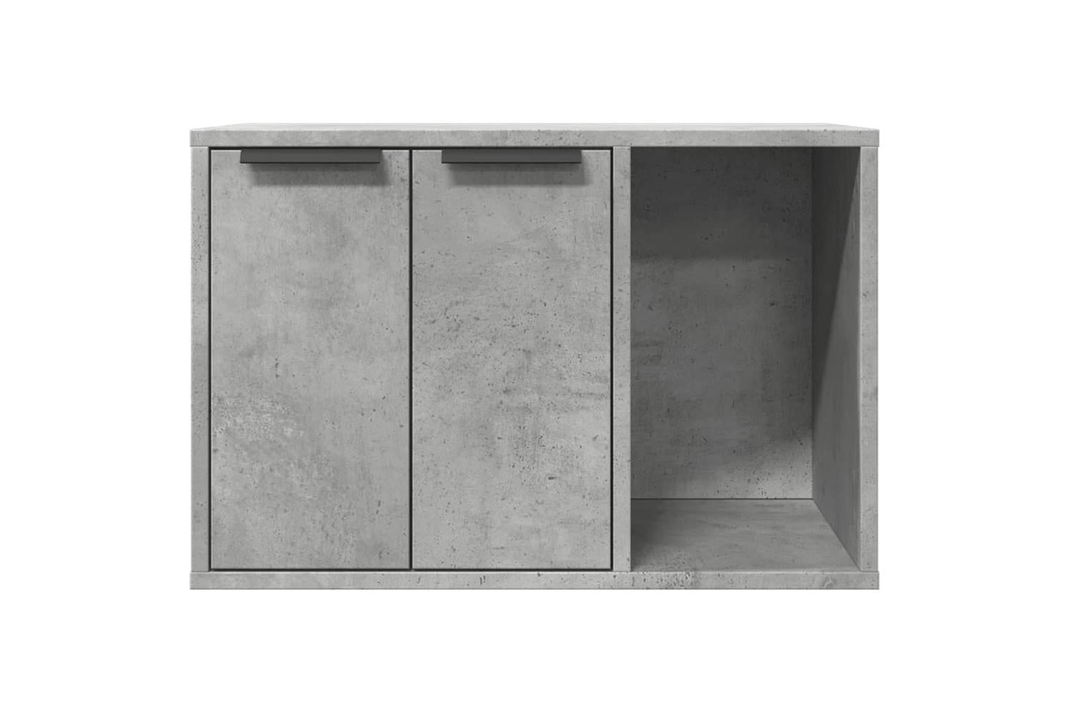 Cat Litter Box Enclosure Concrete Grey 60x40x40 Cm Engineered Wood-5