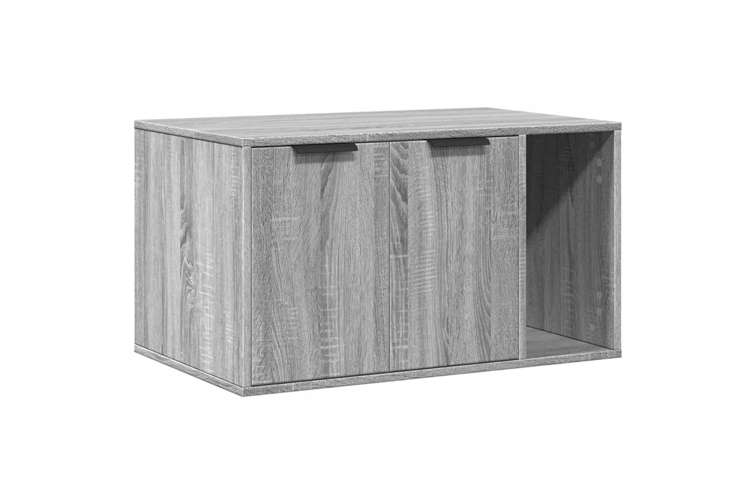Cat Litter Box Enclosure Grey Sonoma 80x50x45 Cm Engineered Wood-2