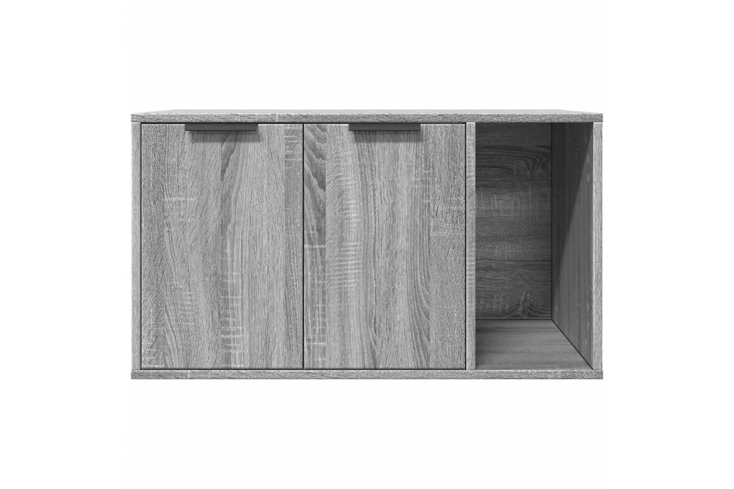 Cat Litter Box Enclosure Grey Sonoma 80x50x45 Cm Engineered Wood-5
