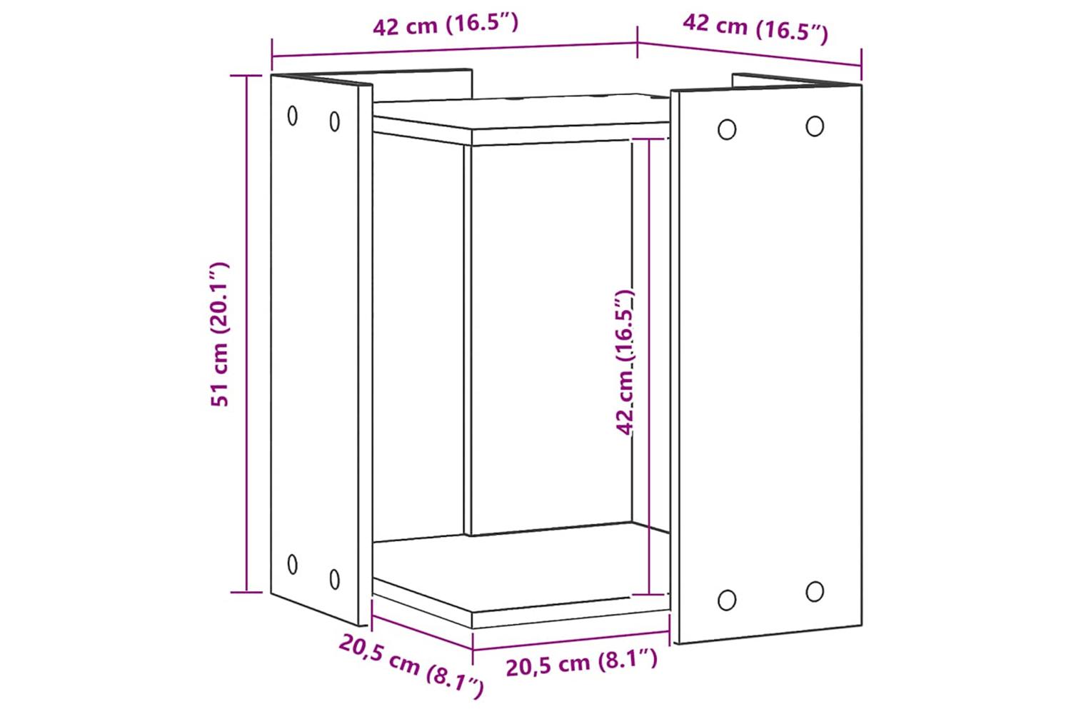 Cat Litter Box Enclosure Artisian Oak 42x42x51 Cm Engineered Wood-9
