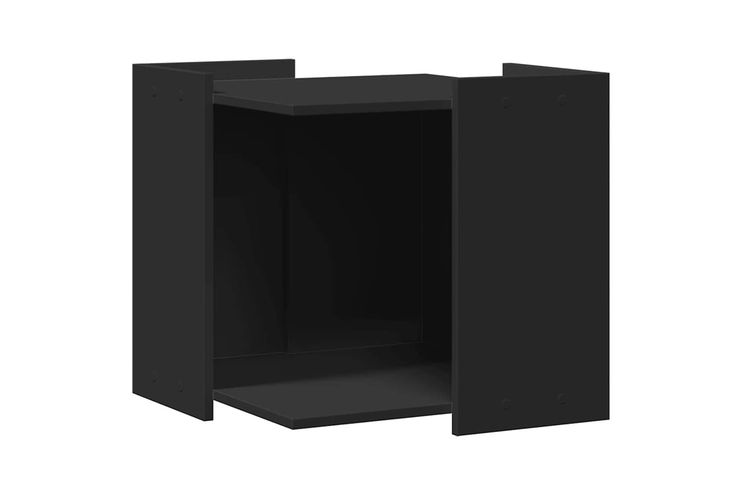 Cat Litter Box Enclosure Black 53x53x51 Cm Engineered Wood-2