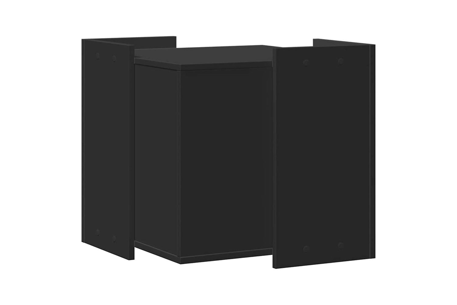 Cat Litter Box Enclosure Black 53x53x51 Cm Engineered Wood-6