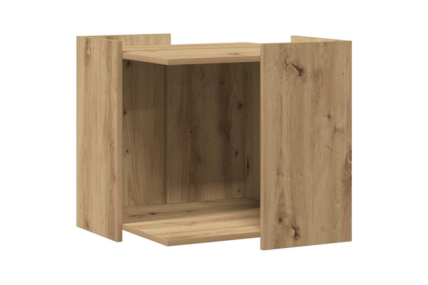 Cat Litter Box Enclosure Artisian Oak 53x53x51 Cm Engineered Wood-2