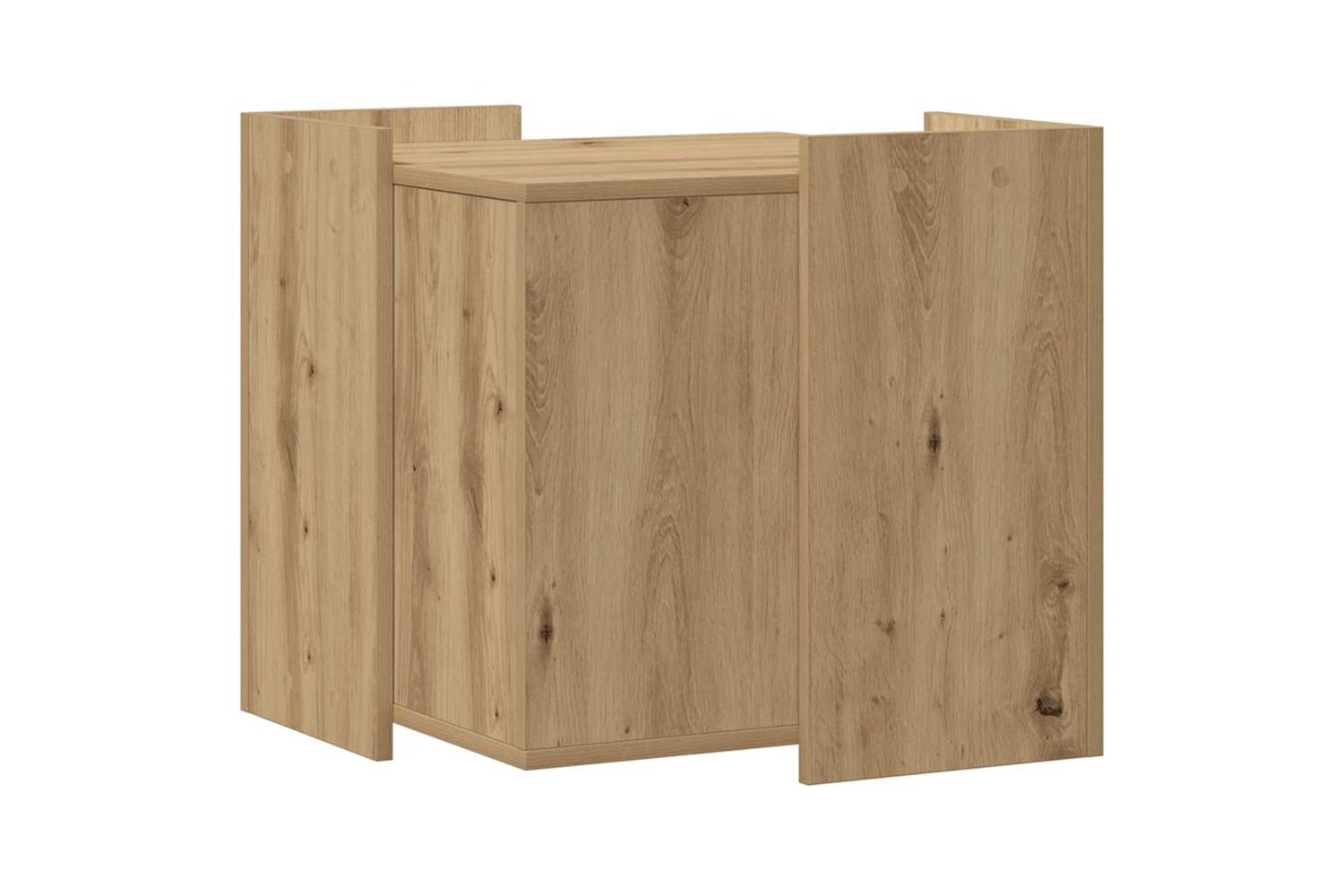Cat Litter Box Enclosure Artisian Oak 53x53x51 Cm Engineered Wood-6