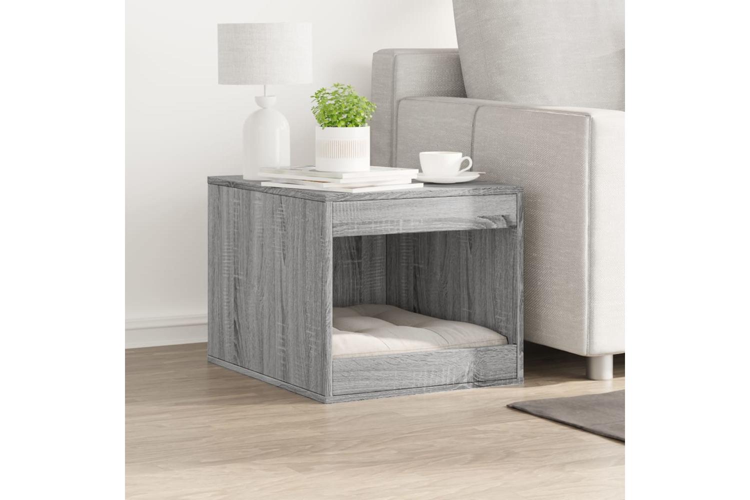 Cat Litter Box Enclosure Grey Sonoma 47x59x42 Cm Engineered Wood-3