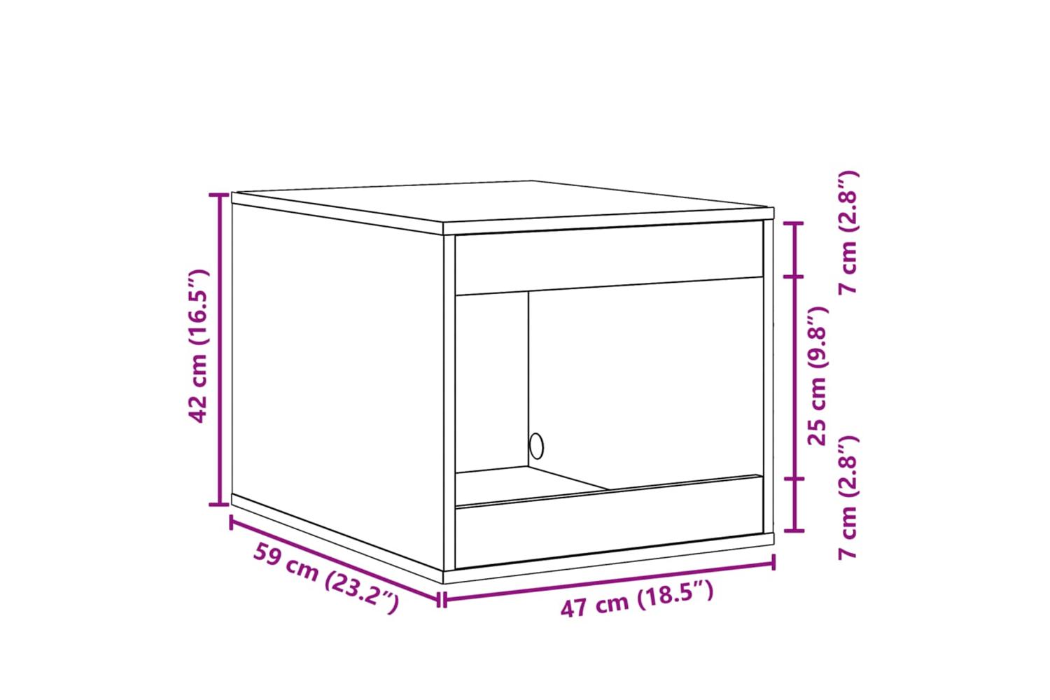 Cat Litter Box Enclosure Old Wood 47x59x42 Cm Engineered Wood-9