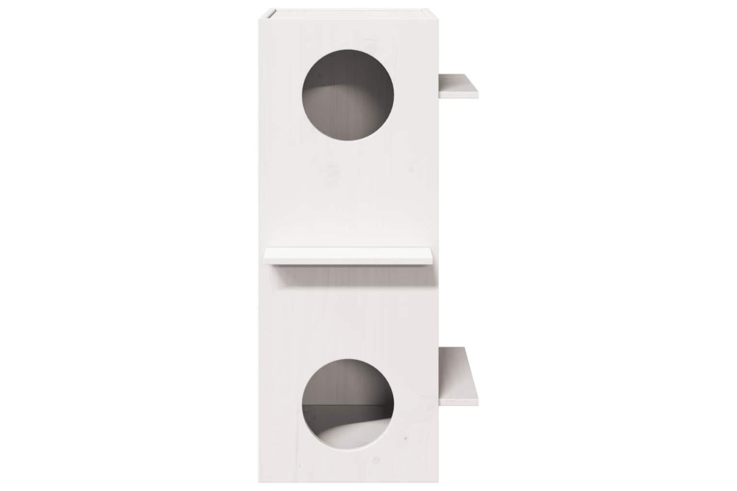 Cat House White 43x43x90 Cm Solid Wood Pine-4