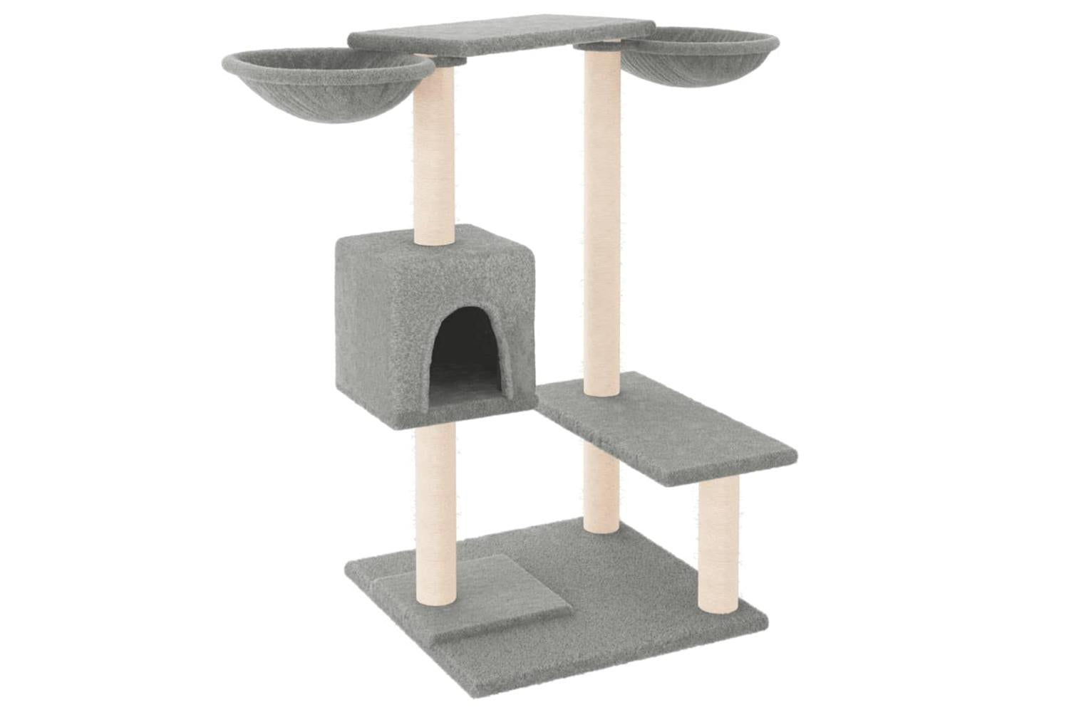 Cat Tree With Scratching Posts Light Grey 82 Cm-2