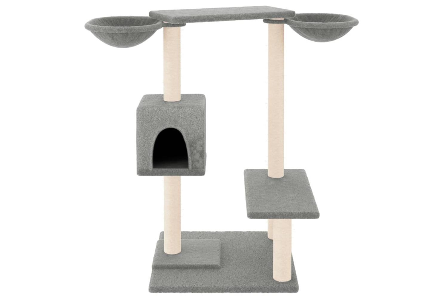 Cat Tree With Scratching Posts Light Grey 82 Cm-3