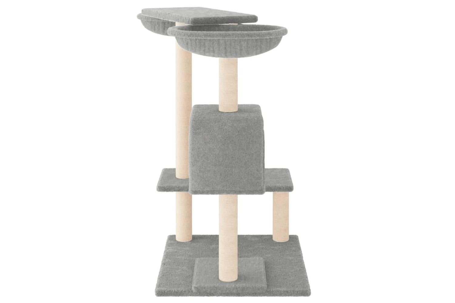 Cat Tree With Scratching Posts Light Grey 82 Cm-4