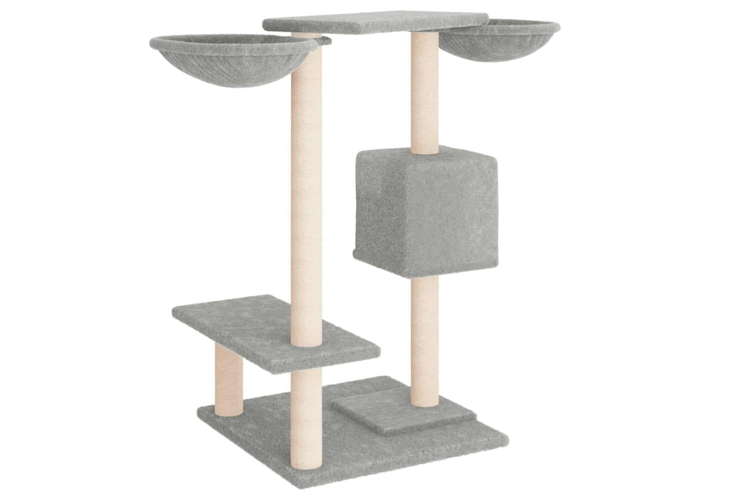 Cat Tree With Scratching Posts Light Grey 82 Cm-5