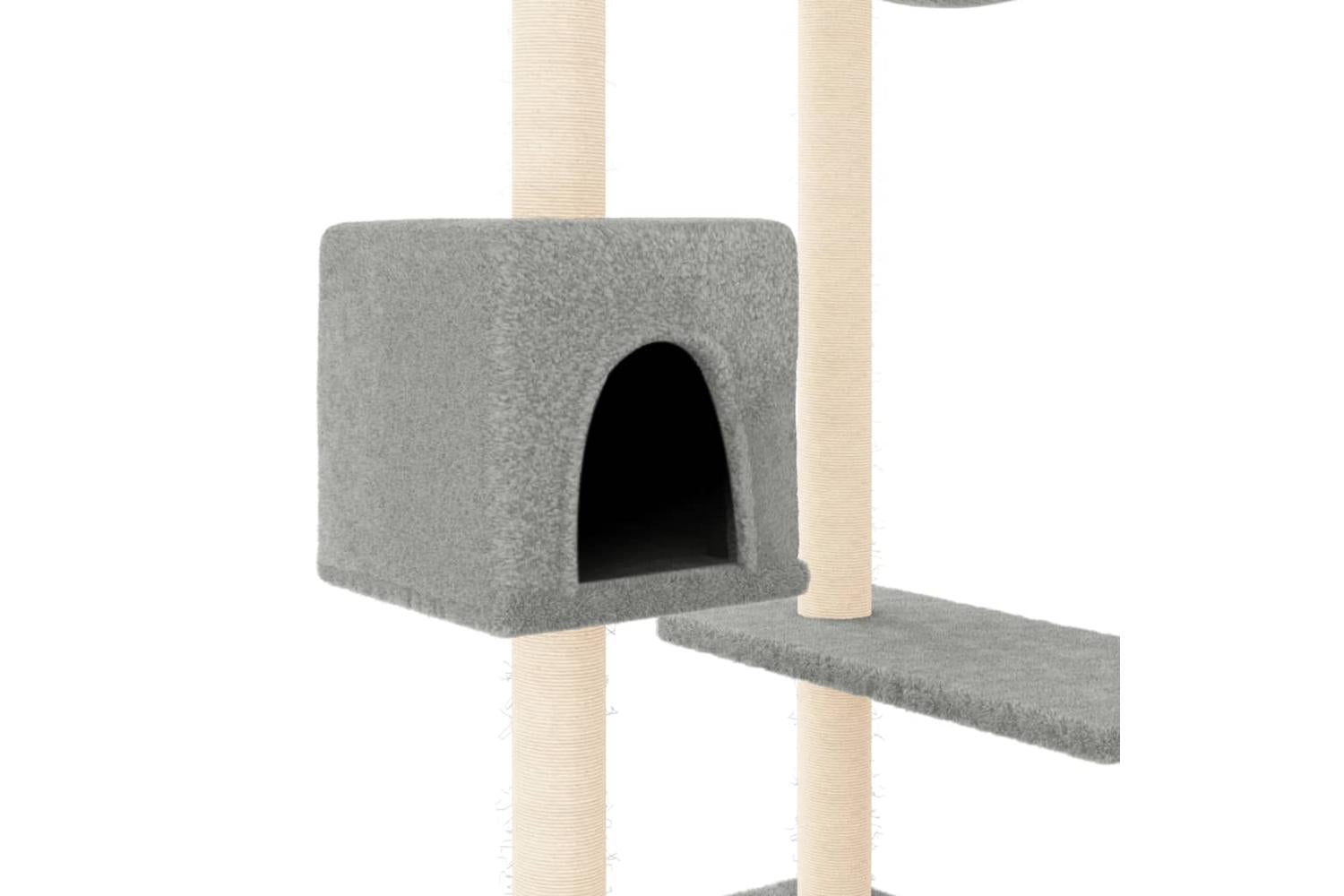 Cat Tree With Scratching Posts Light Grey 82 Cm-6