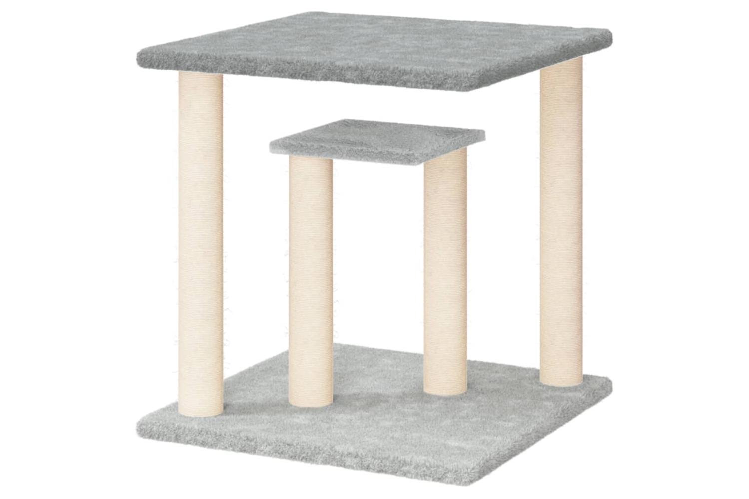 Cat Scratching Posts With Platforms Light Grey 50 Cm-4