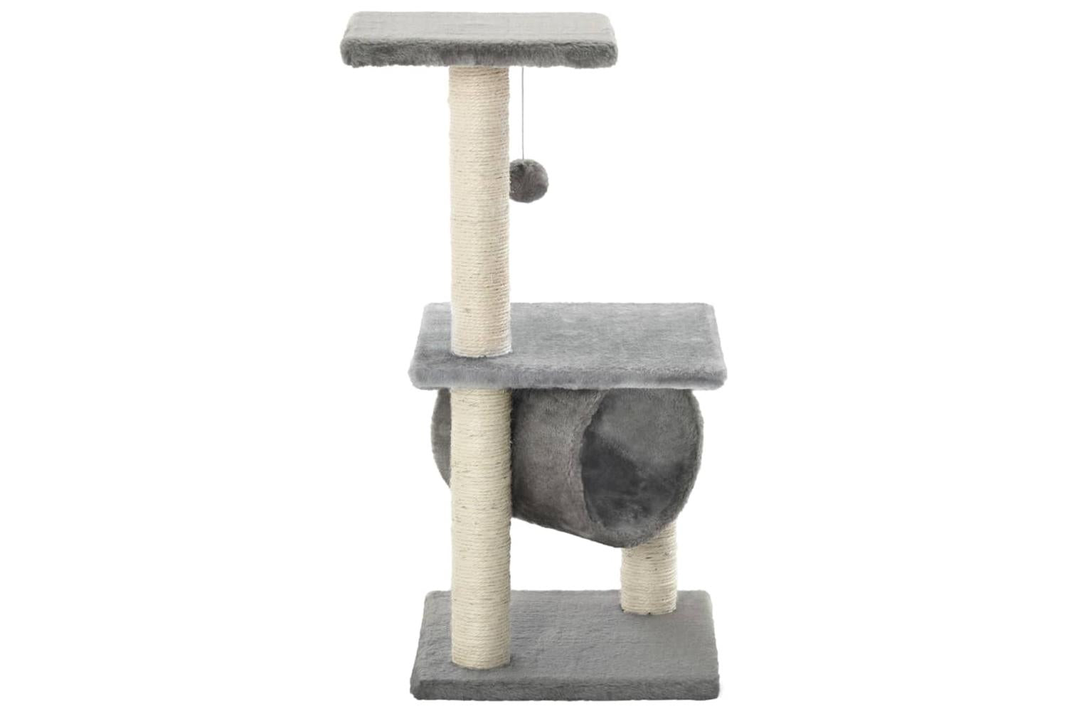Cat Tree With Sisal Scratching Posts 65 Cm Grey-3