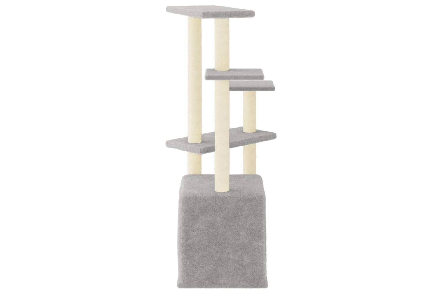 Cat Tree With Sisal Scratching Posts Light Grey 1075 Cm-4