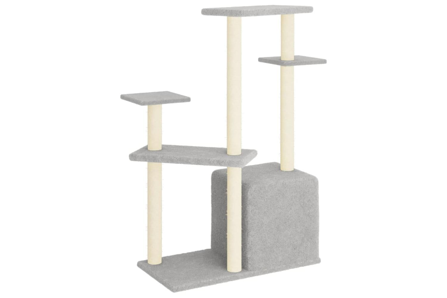 Cat Tree With Sisal Scratching Posts Light Grey 1075 Cm-5