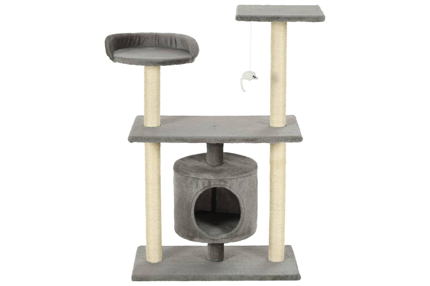 Cat Tree With Sisal Scratching Posts 95 Cm Grey-3