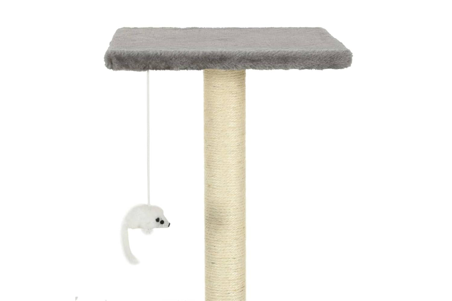Cat Tree With Sisal Scratching Posts 95 Cm Grey-6