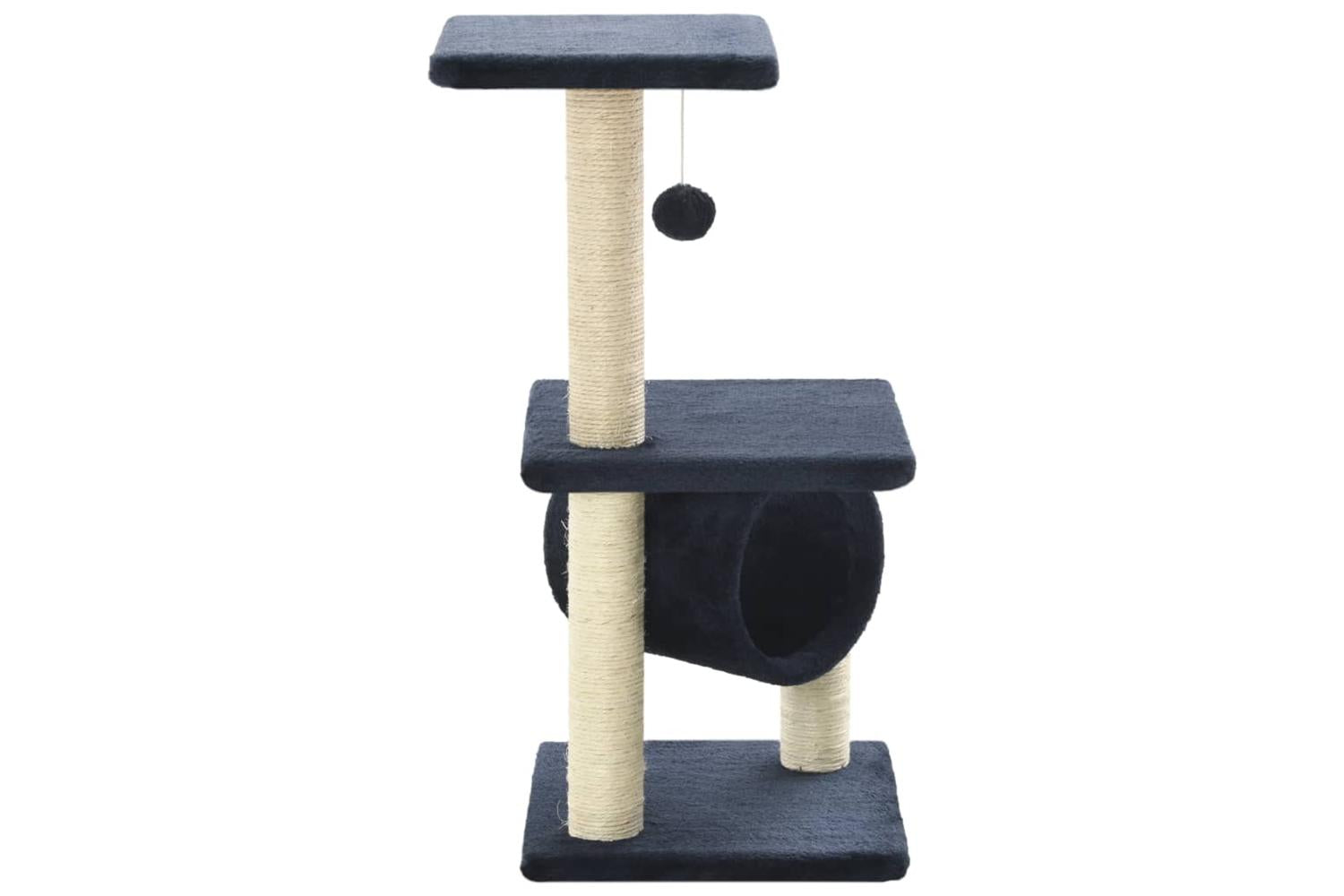 Cat Tree With Sisal Scratching Posts 65 Cm Dark Blue-3