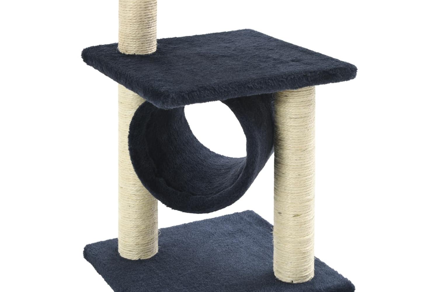 Cat Tree With Sisal Scratching Posts 65 Cm Dark Blue-5