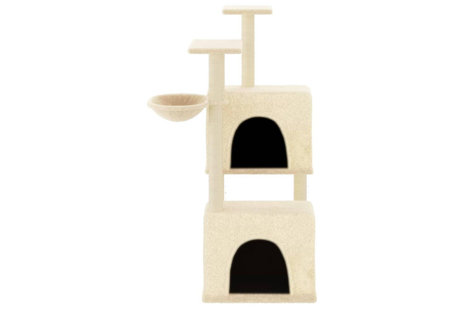 Cat Tree With Sisal Scratching Posts Cream 122 Cm-3