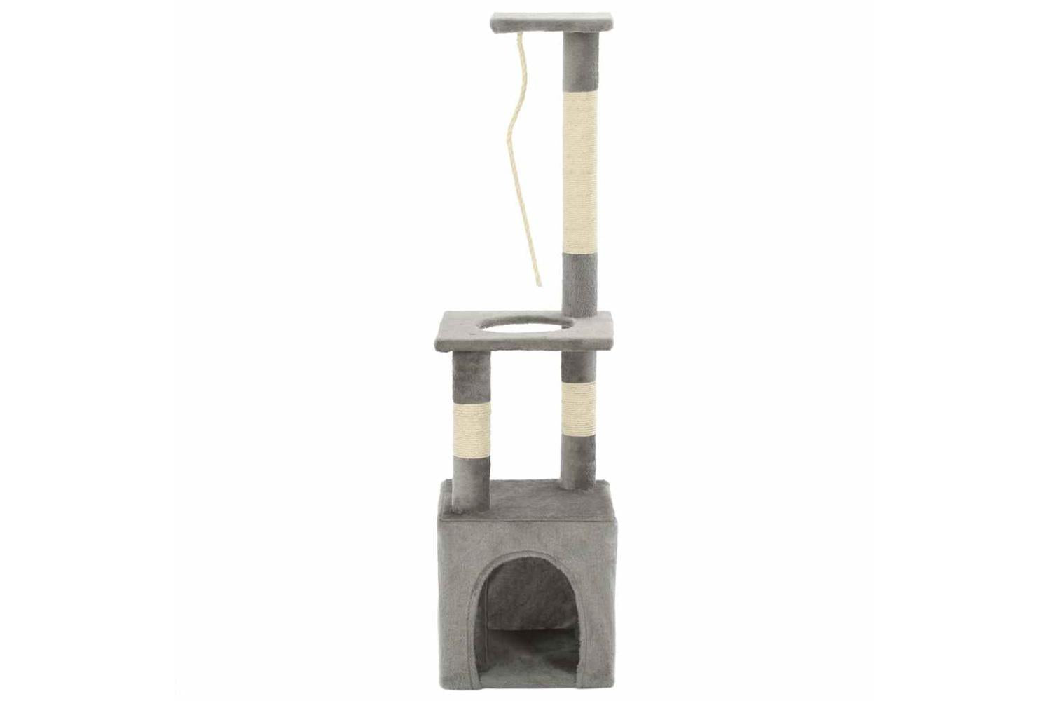 Cat Tree With Sisal Scratching Posts 109 Cm Grey